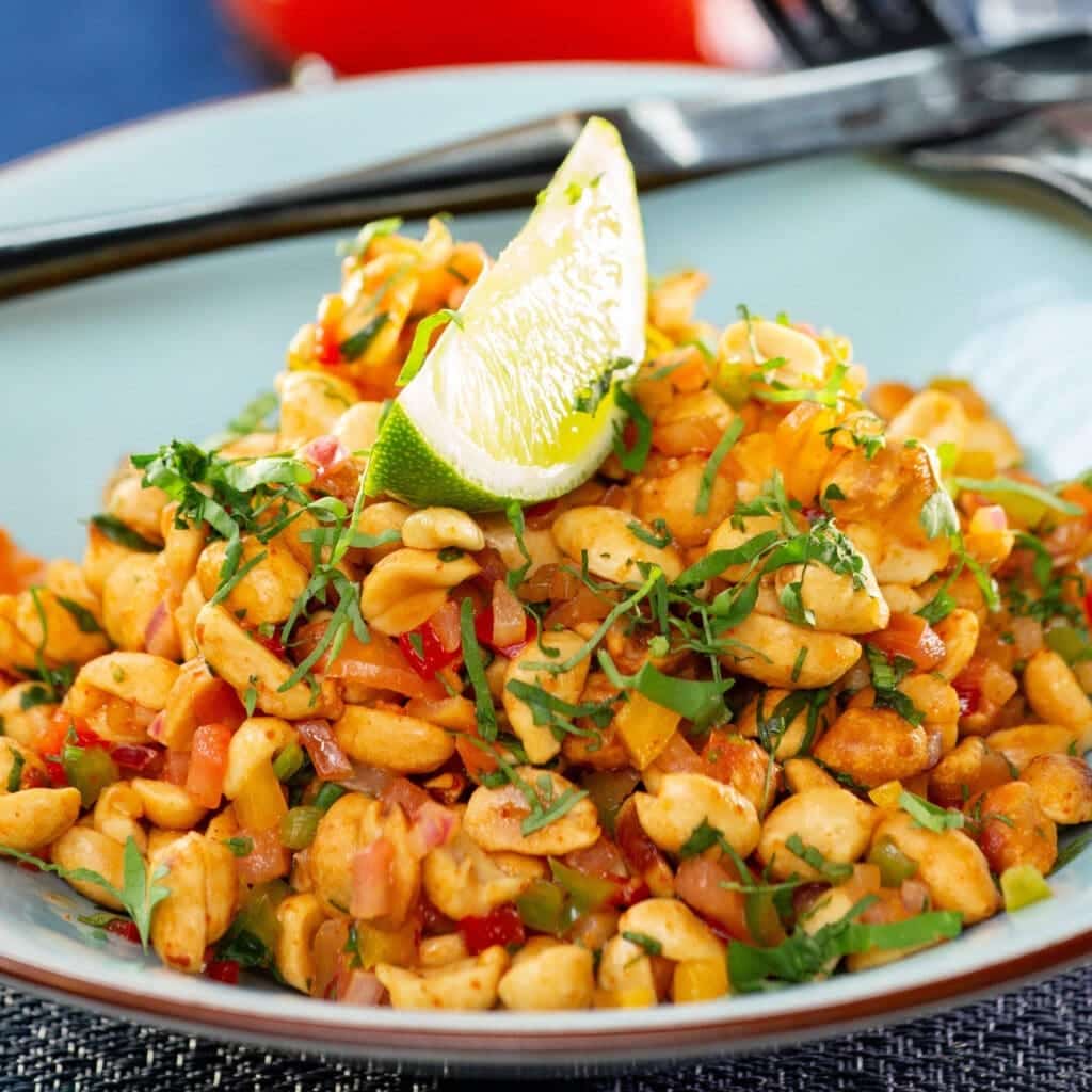 Chaat de cacahuete y masala