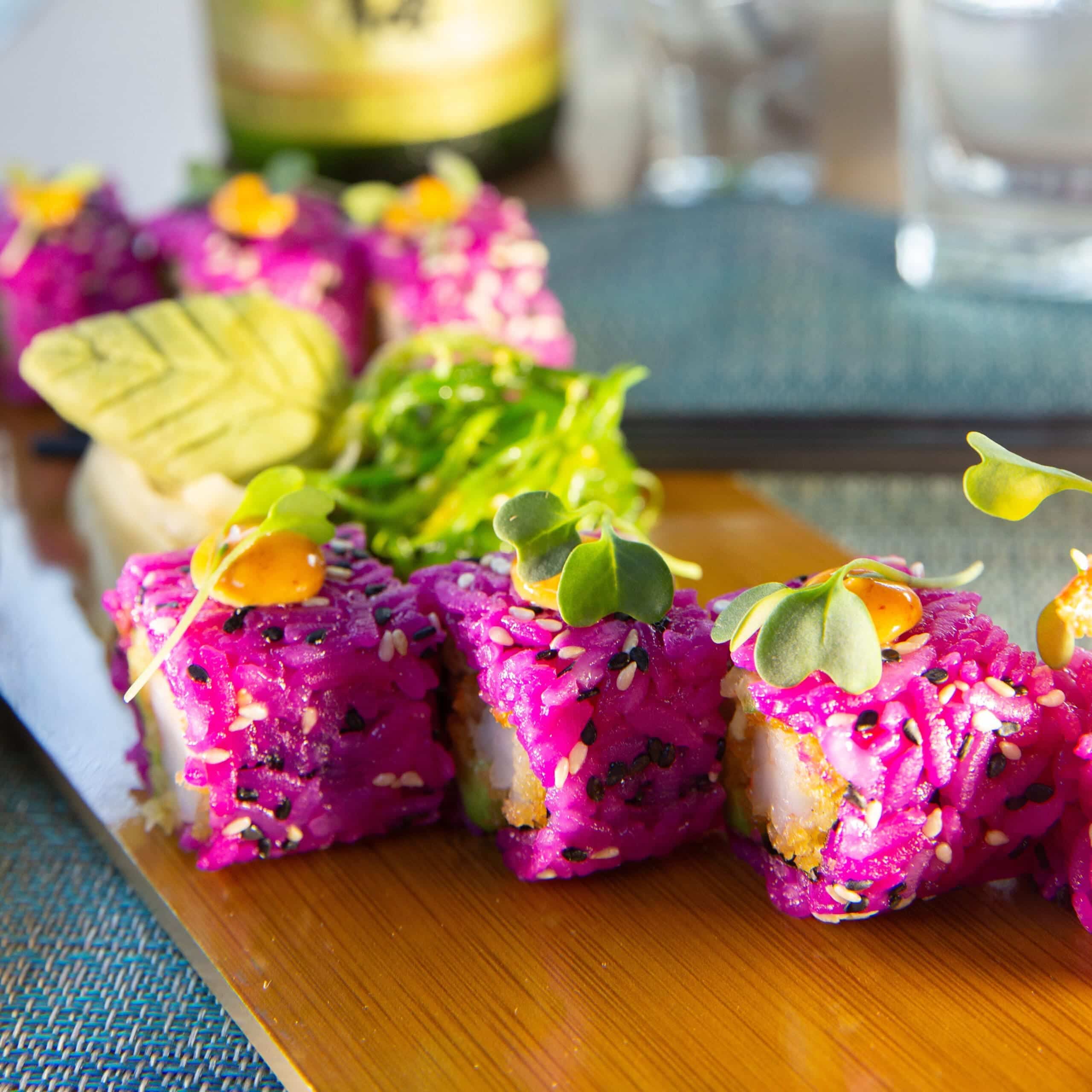 Pink Fire Dragon Sushi Maki Roll Pink Fire Dragon Sushi Maki Roll